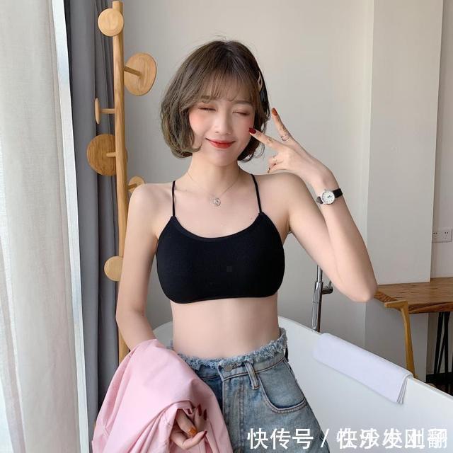 后背 交叉吊带美背背心,少女内搭完美选择,这种清纯美丽,人间极品了