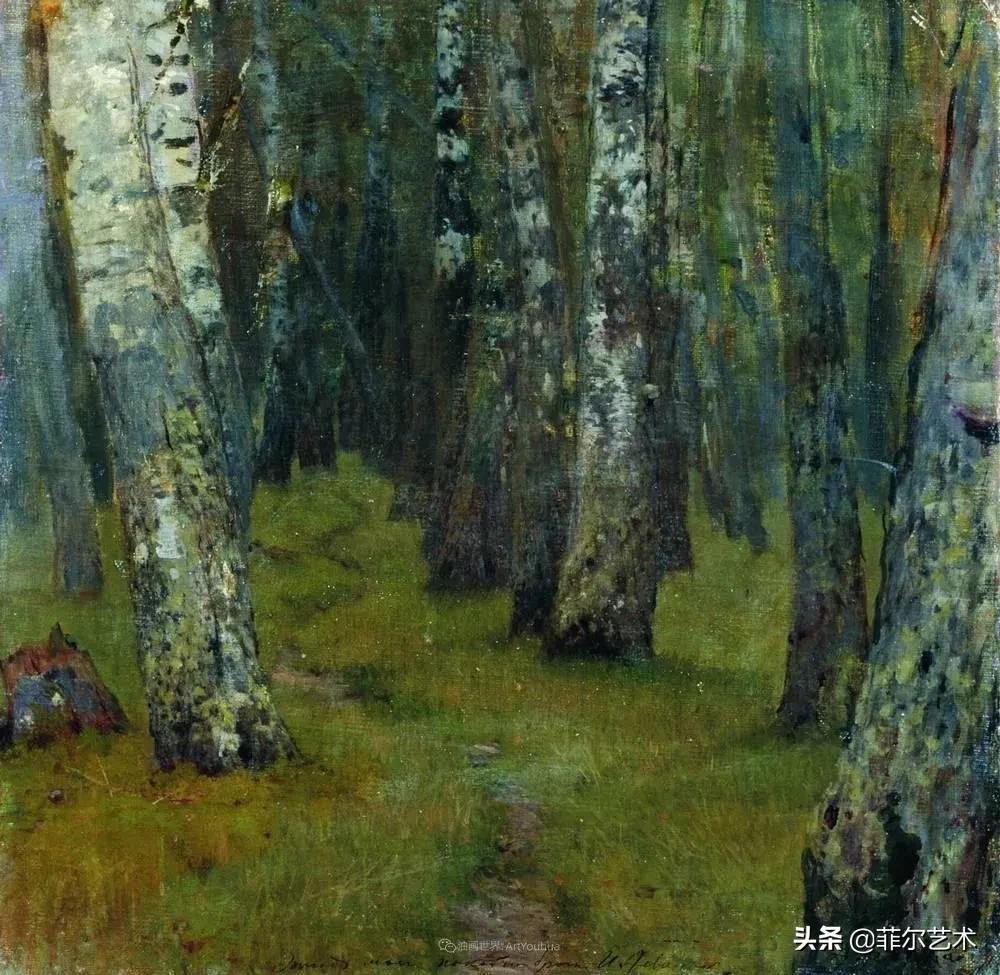 大自然!艾萨克·伊里奇·列维坦油画作品用笔洗练,情感充沛,极富诗意