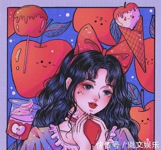 芒果|画师将水果变成二次元少女，草莓小姐姐温柔可爱，葡萄是紫发美女