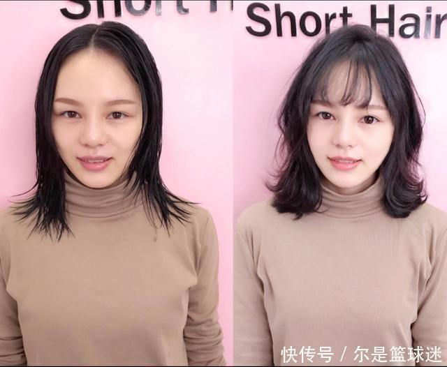 额头 剪对发型,堪比整容,普通人也能变气质女神,美到自己都笑了
