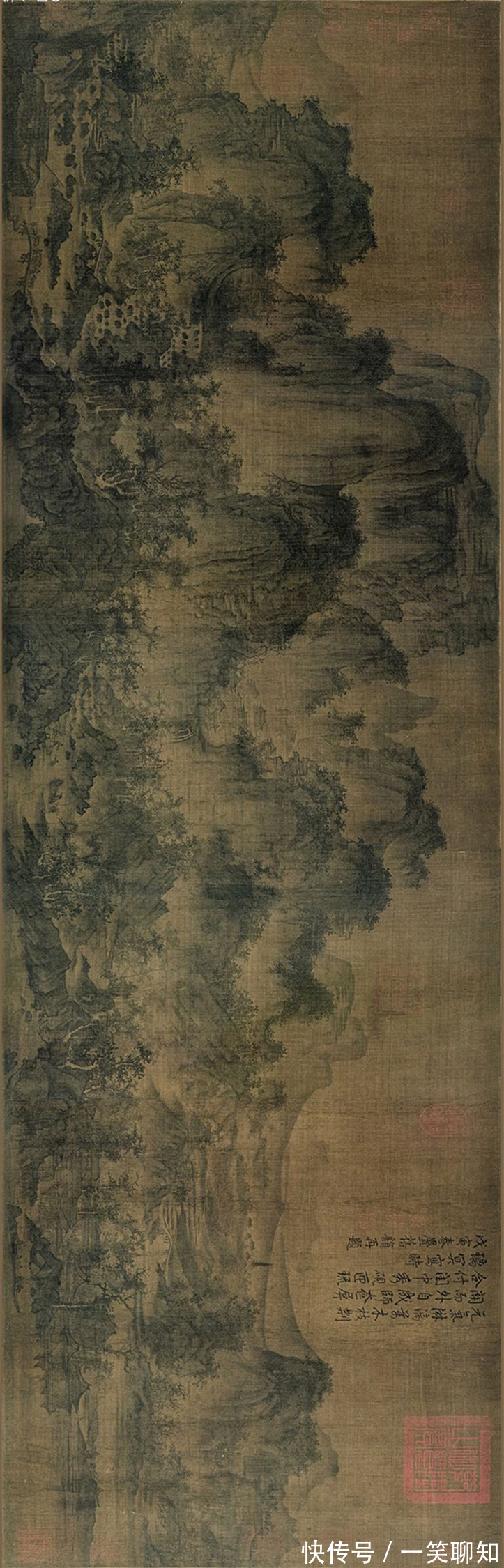 茂林远岫图@在山水画名家辈出的黄金时代,他凭什么被誉为“天下第一”?