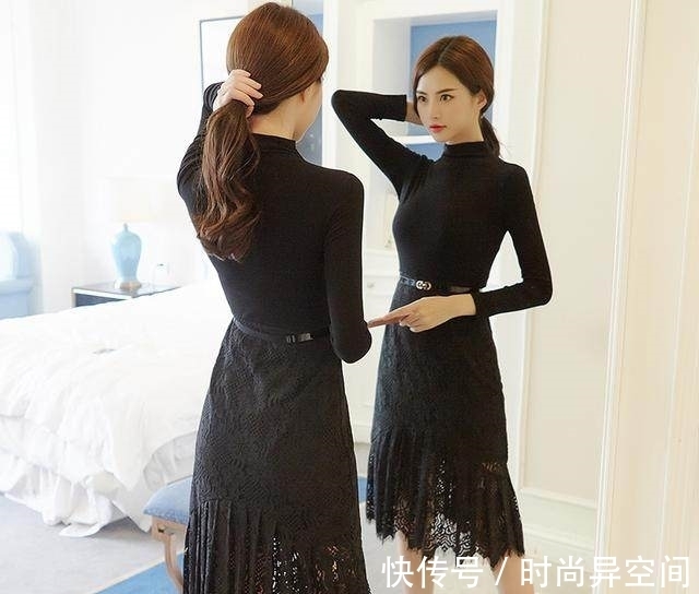 时尚|时尚针织连衣裙,凸显女人味,穿出婀娜曼妙身姿,高雅名媛范十足