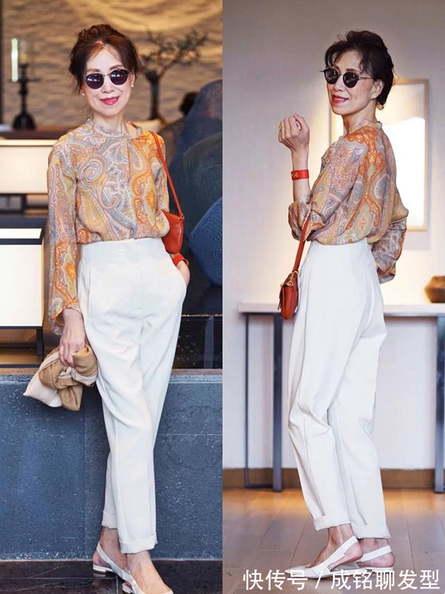 素人|被这位66岁素人博主圈粉,时尚百变的裤装搭配,穿出优雅美得高级