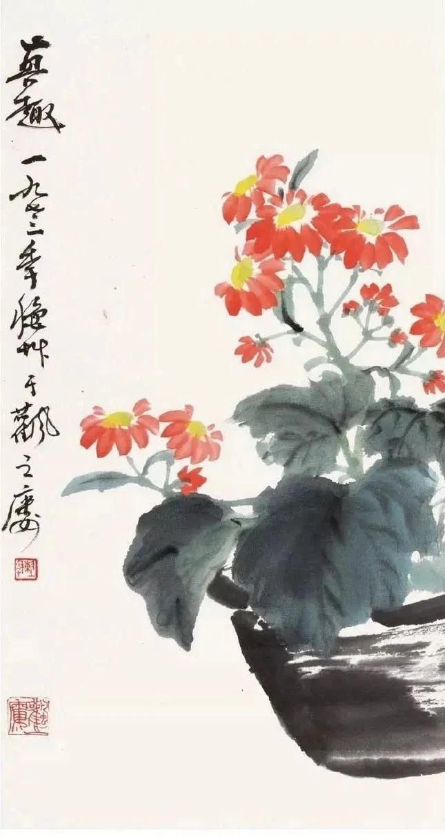  带给|大写意花卉作品，让这些花卉带给大家一些生活中的点滴美好