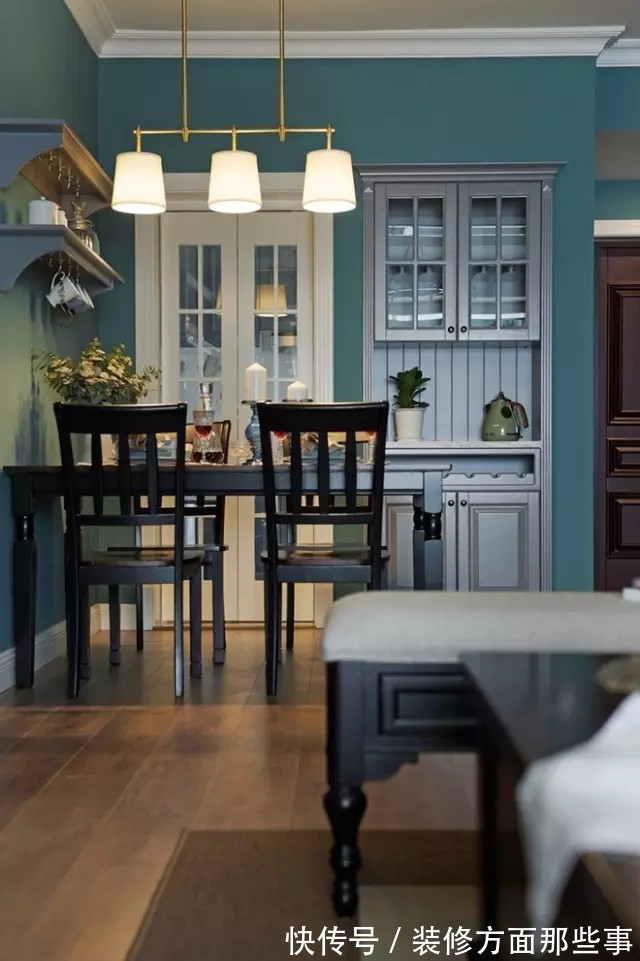 暖风机|101平蓝色美式三居室,自带仙气很有文艺feel有木有