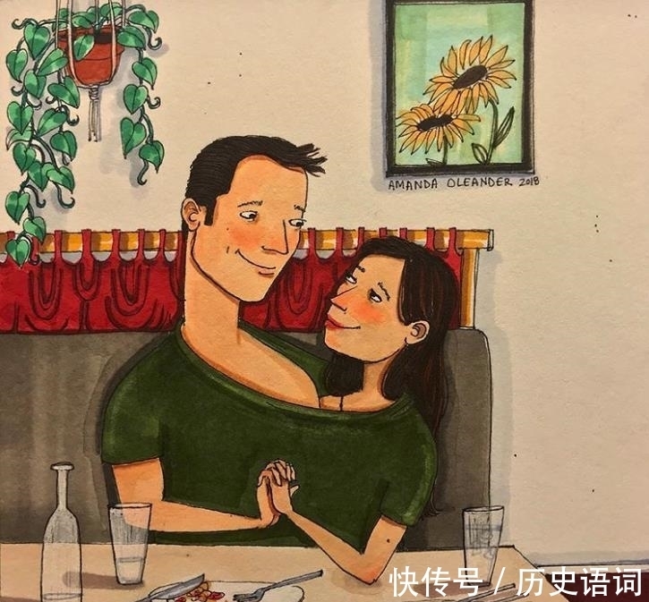 两个人！女插画师创作的20张展现了真实恋爱关系的插画