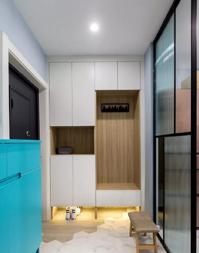 齐家栗子|玄关鞋柜这样装太明智了，漂亮多功能，还很省地方，可以照着装
