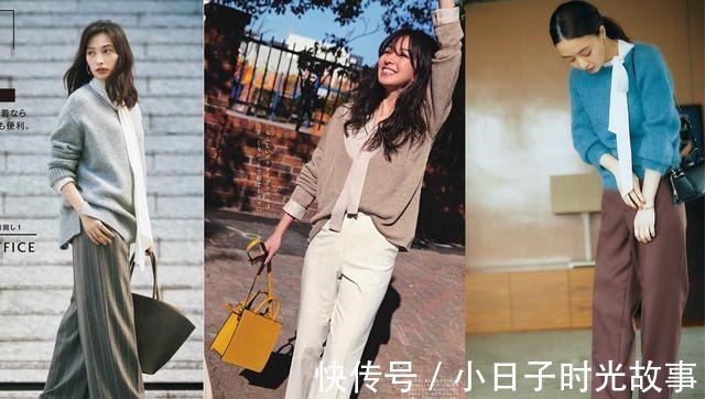 衬衫 穿得最多的毛衣,今年冬天流行叠搭“飘带衬衣”,精致优雅又洋气!