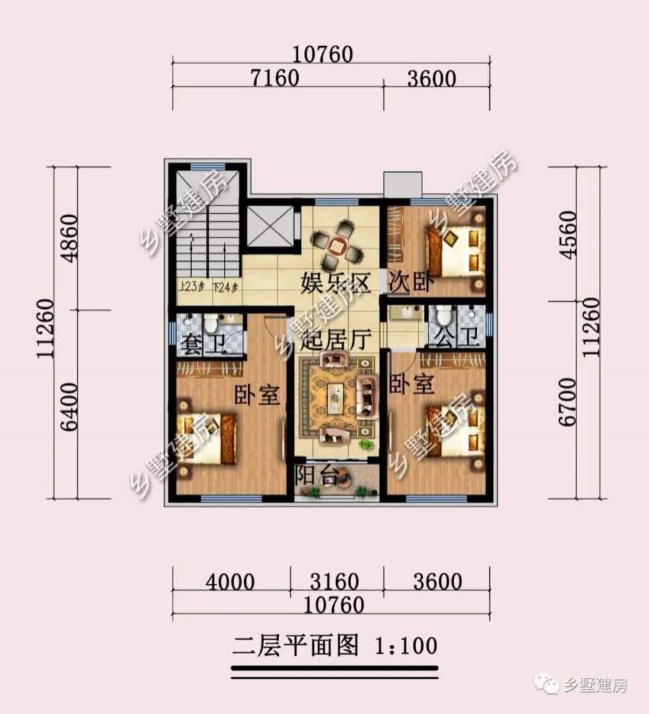 农村|农村四层别墅设计,大露台+娱乐室,占地10X8米年轻人也喜欢