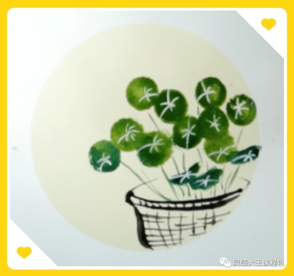 孩子们笔下的铜钱草,妙不可言的精致美