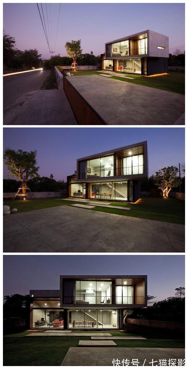混凝土|用5毛钱水泥板自建别墅，十几万的花费，步入室内就被迷住了！