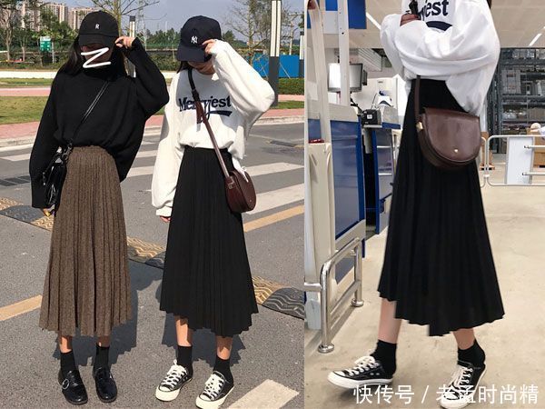 秋冬季毛呢半身裙也能很优雅哦,搭配简单的外套除了时髦还是时髦