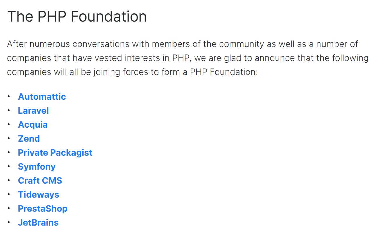 基金会|JetBrains 等多家公司宣布成立 PHP 基金会