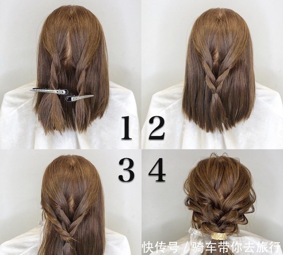 适合所有脸型的少女风编发，乖巧甜美的样子真好看！