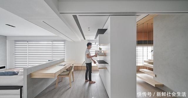 走廊|这是我见过最干净的家，将卧室悬空，完工堪比多间房，太实用了！