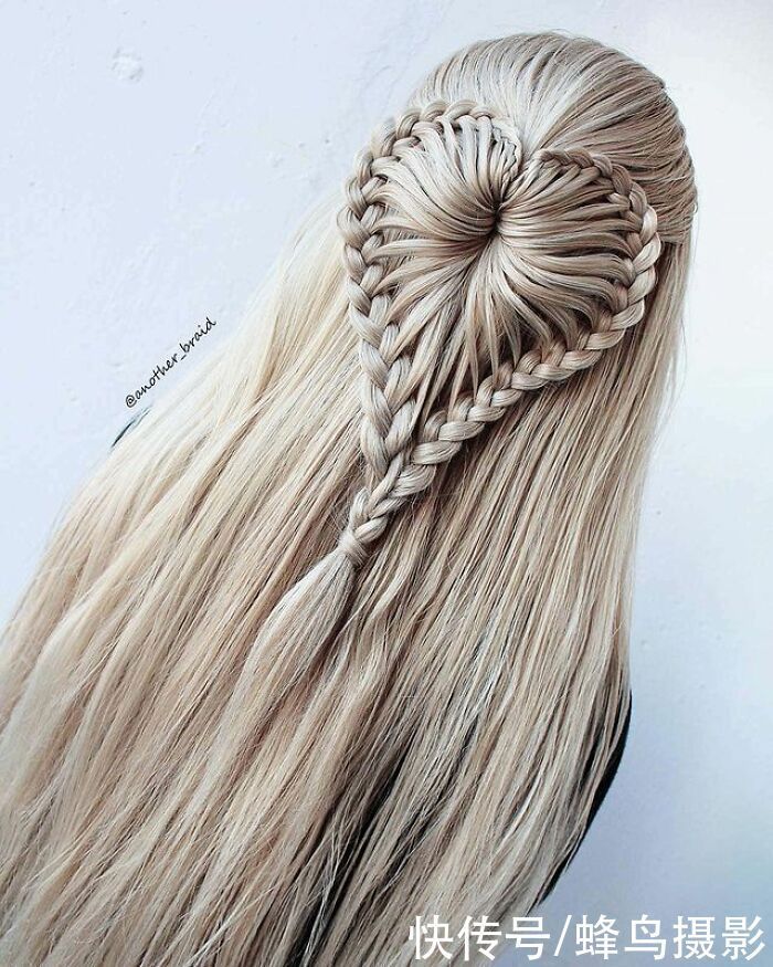 网红达人|65张编发照片,这哪是编头发分明是画画,图3这发型一次要半天