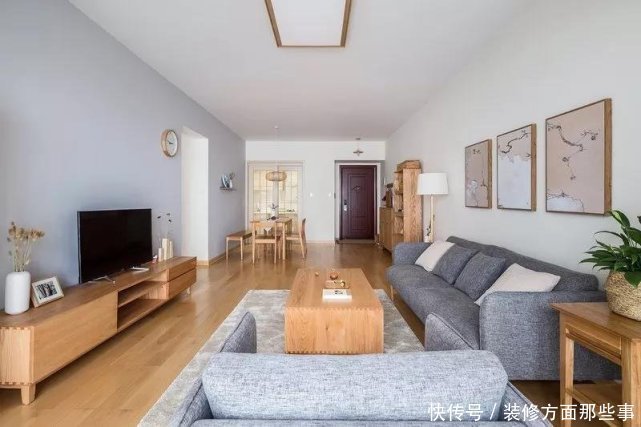 棉麻|97平原木装修三居室,简约清新像把大自然搬回家一样,非常舒适