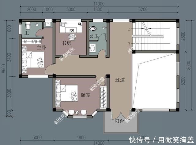 占地面积|农村别墅怎么盖才好看挑空客厅+套卧,这8套图纸25万起建!