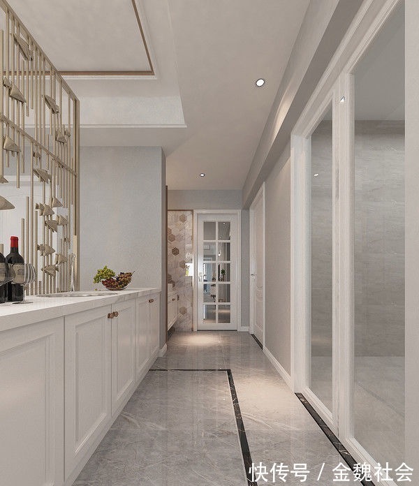 餐厅|四口之家的现代轻奢风装修,餐厅是家里面的亮点,入户感觉很惊艳