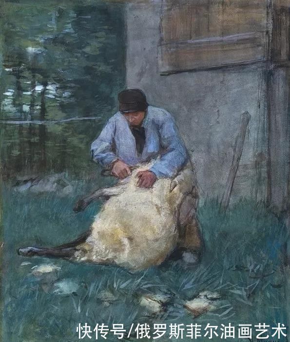 盛开的桃花|荷兰画家,海牙画派的代表人物~梵高妹夫的风景油画作品欣赏