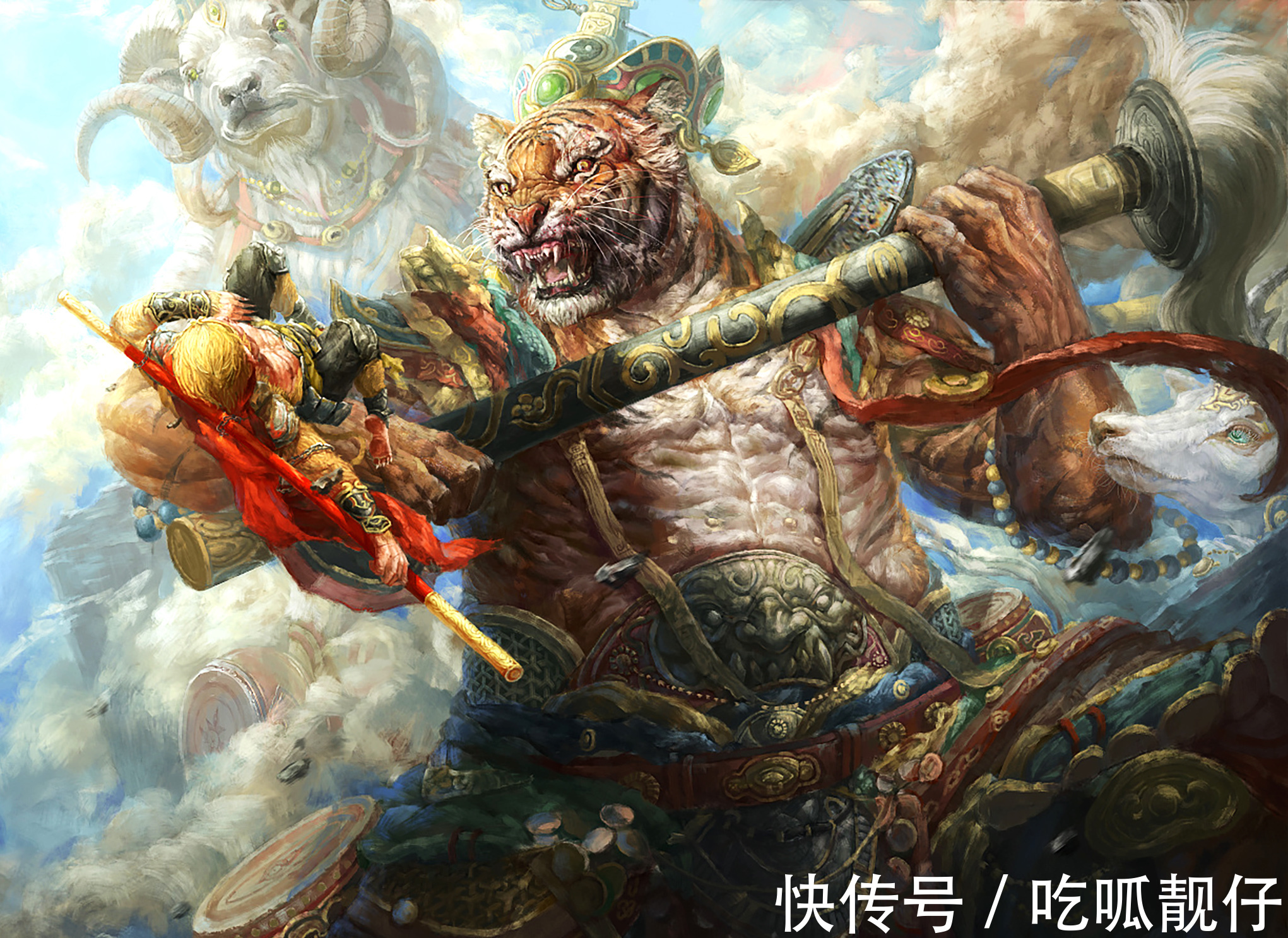 玄坛黑虎&神话传说中“最强悍的六只虎”:赵公明的“玄坛黑虎”无缘前三