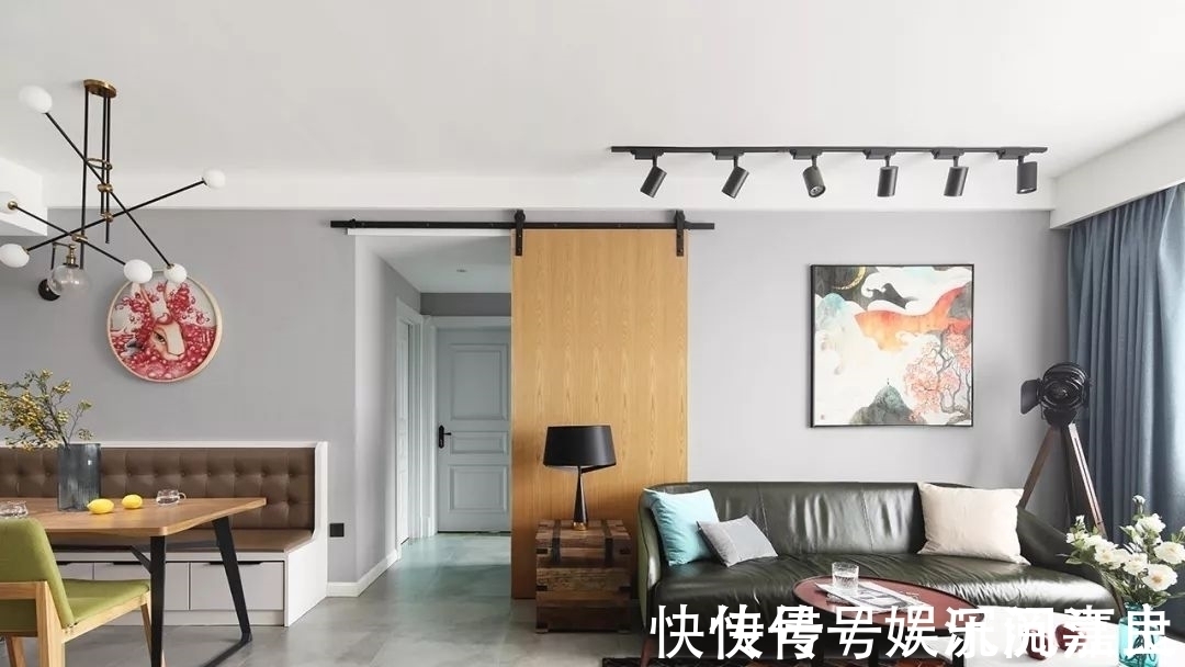 时尚|130㎡现代简约,书房天花是幅画,活力舒适好童趣