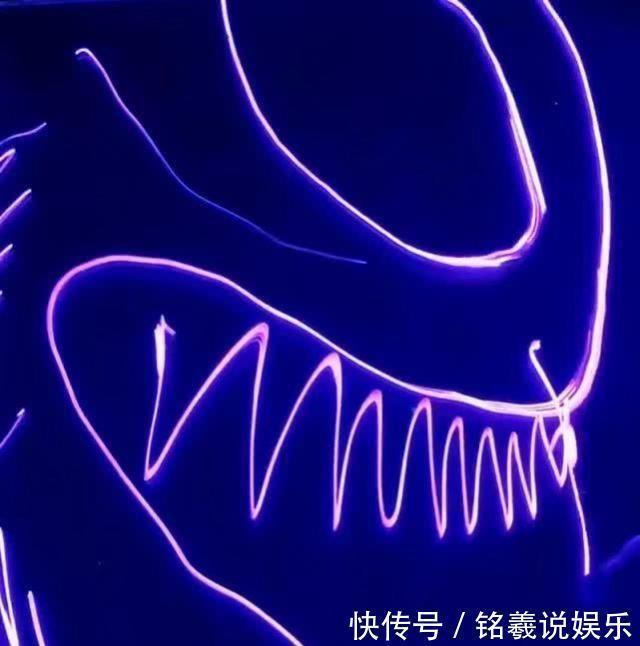 毒液&美术生手绘荧光毒液,被吐槽“小学生”水平,成品效果炸裂!