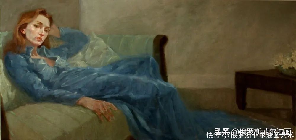 弗洛伊德$美国画家桑德拉·弗朗德的油画里,充满了微妙而引人注目的情感