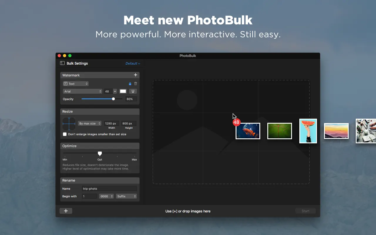 PhotoBulk For Mac v2.6 批量重命名编辑图片软件