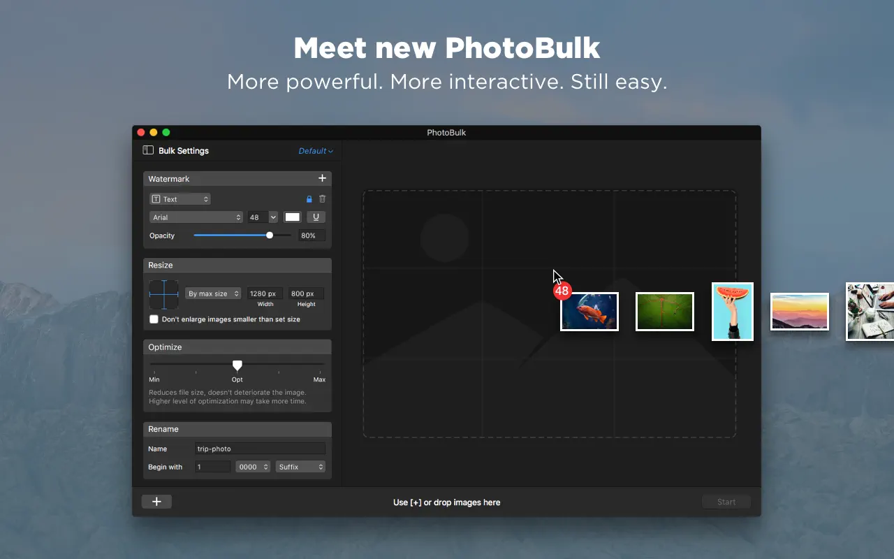 PhotoBulk for Mac v2.6 图片批量压缩处理-下载否