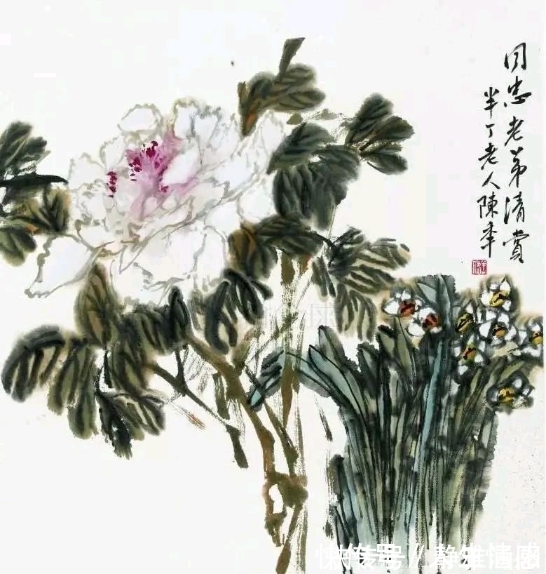 陈半丁|嗜书画入骨的陈半丁,一组有个性的牡丹花