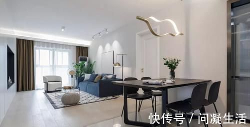吊灯|120平现代简约风三居，通透大气的家居设计，超实用