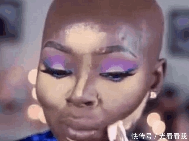 效果图|黑妹子直播化妆,用掉七瓶粉底,看到效果图网友们表示没浪费