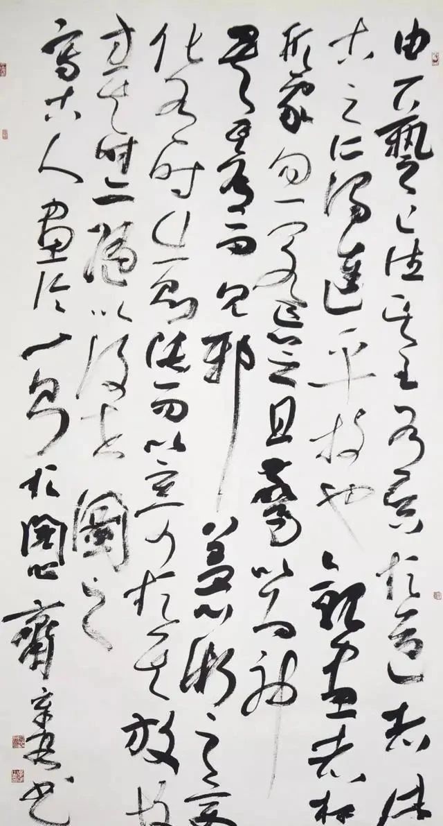 他的草书有温情,连续两次获兰亭奖,还斩获了第三届草书展最高奖