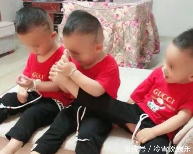 小家伙|三胞胎长得太像,爸爸回家后分不清娃,不料妈妈一招搞定!