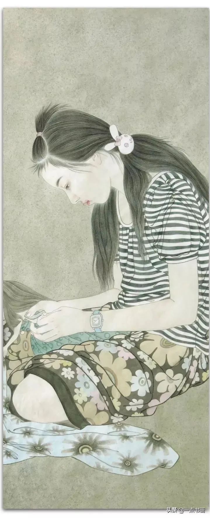 中国工笔画学会#内敛蕴藉，纯净莹明————王桂香 工笔人物欣赏