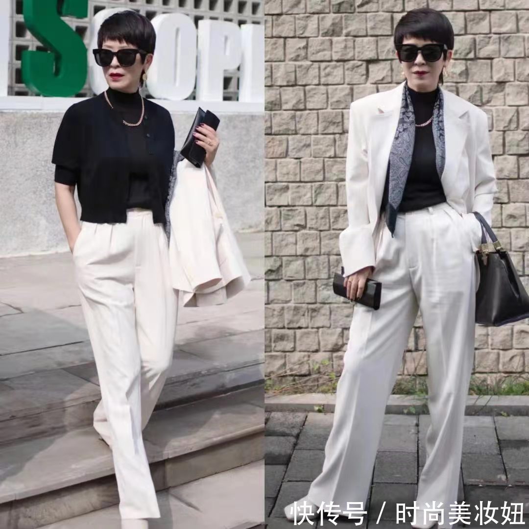 黑白|气质决定成败,这位62岁奶奶靠穿搭告别“老气”,美得优雅自信