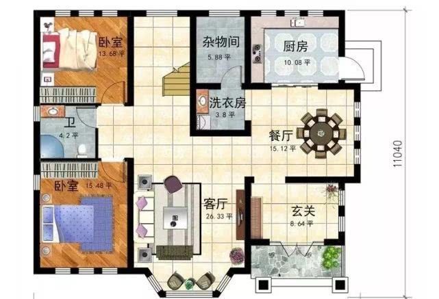 主体|建两层的别墅 这8款户型, 庄重大气, 能建一栋能吹一辈子