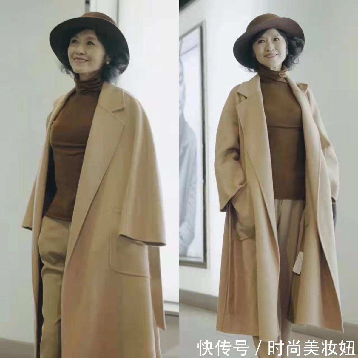 穿搭|六十岁的女人,大衣怎么搭配才时髦?教你3组百搭公式,又美又嫩