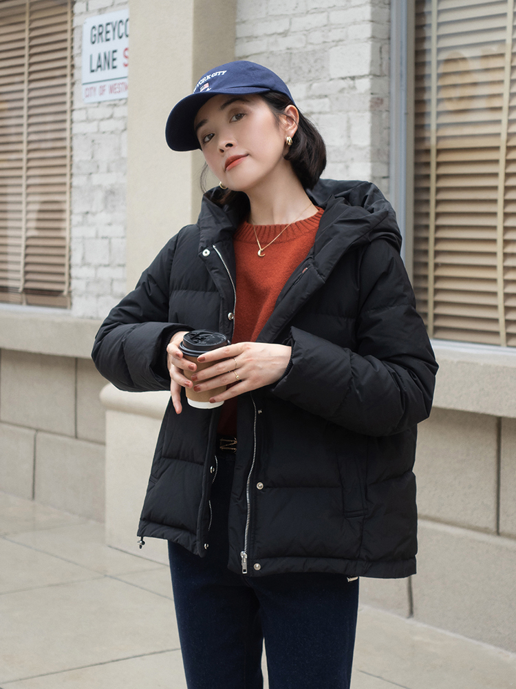 羽绒服|又被“黑色羽绒服”惊艳到,款式简单却很显气质,你有了吗?