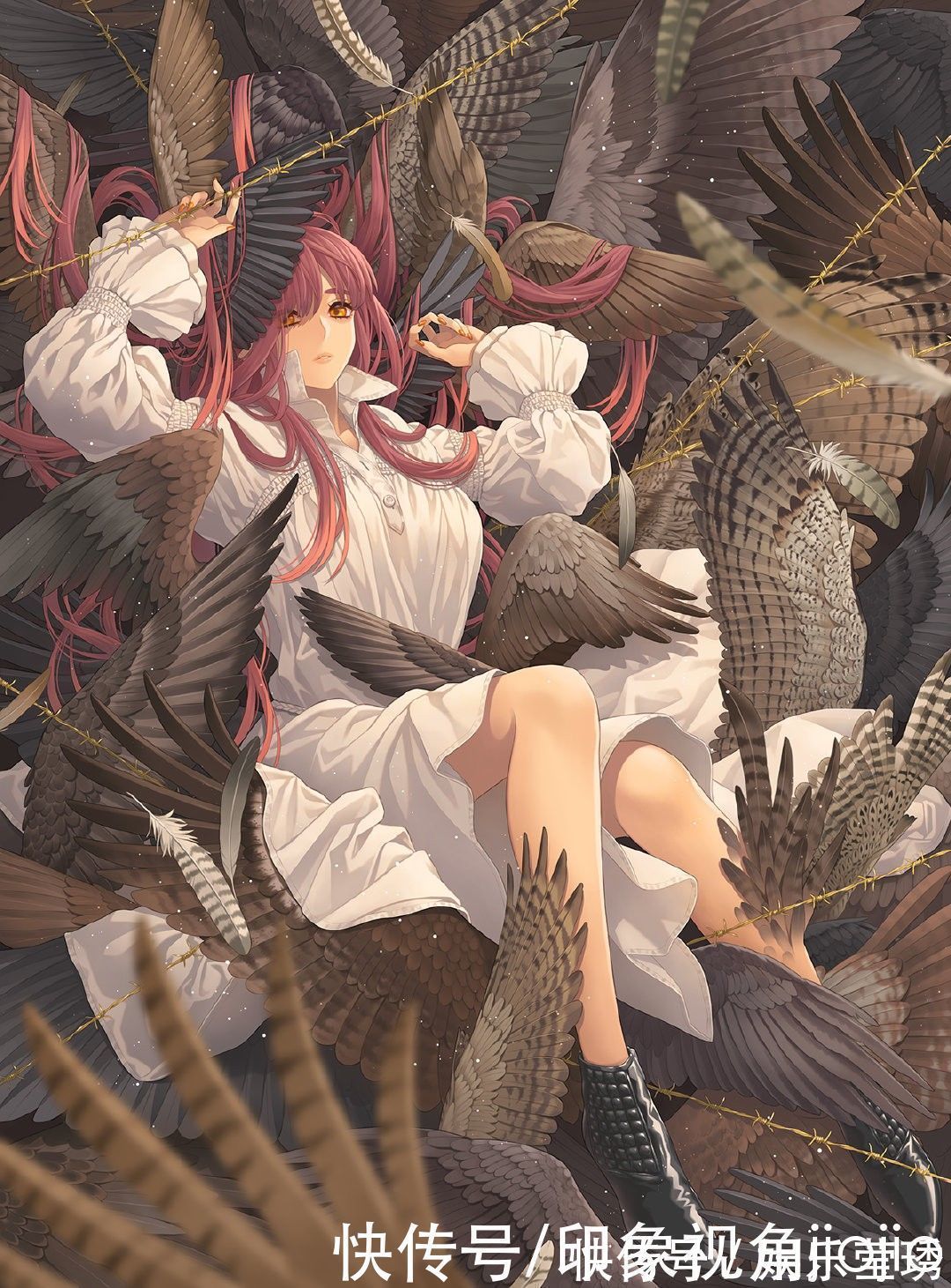 jiojio&五彩斑斓的白色系插画,霸气的画风,细节满满