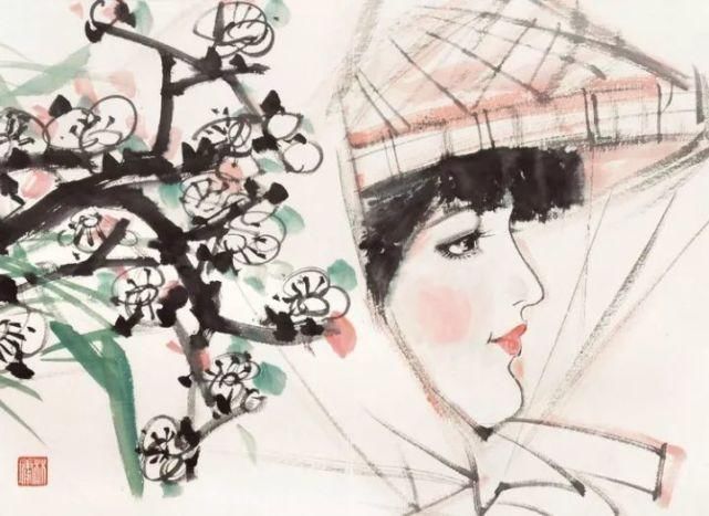 广美教授林墉笔下的女人体国画，俏丽、灵动，勾人魂魄，养眼！