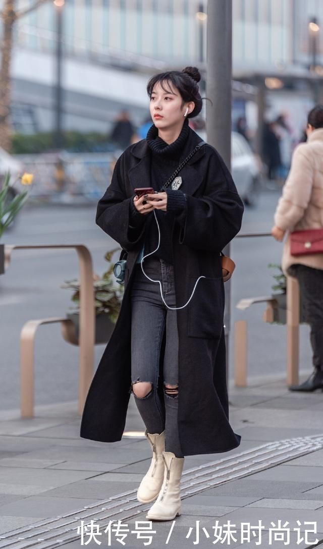 姑娘|冬天里穿风衣的姑娘,不仅有气场,还展示出飘逸飞扬的感觉