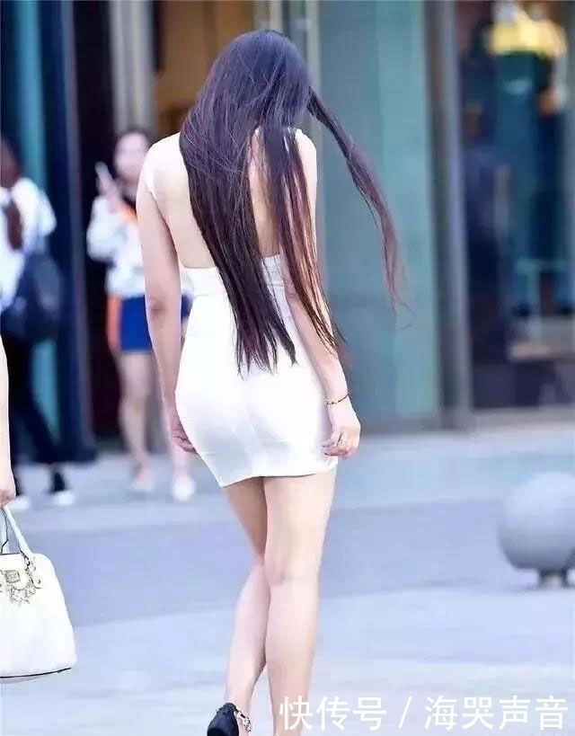 杀手|街拍:大露背,包臀裙,齐肩长发,堪称背影杀手!