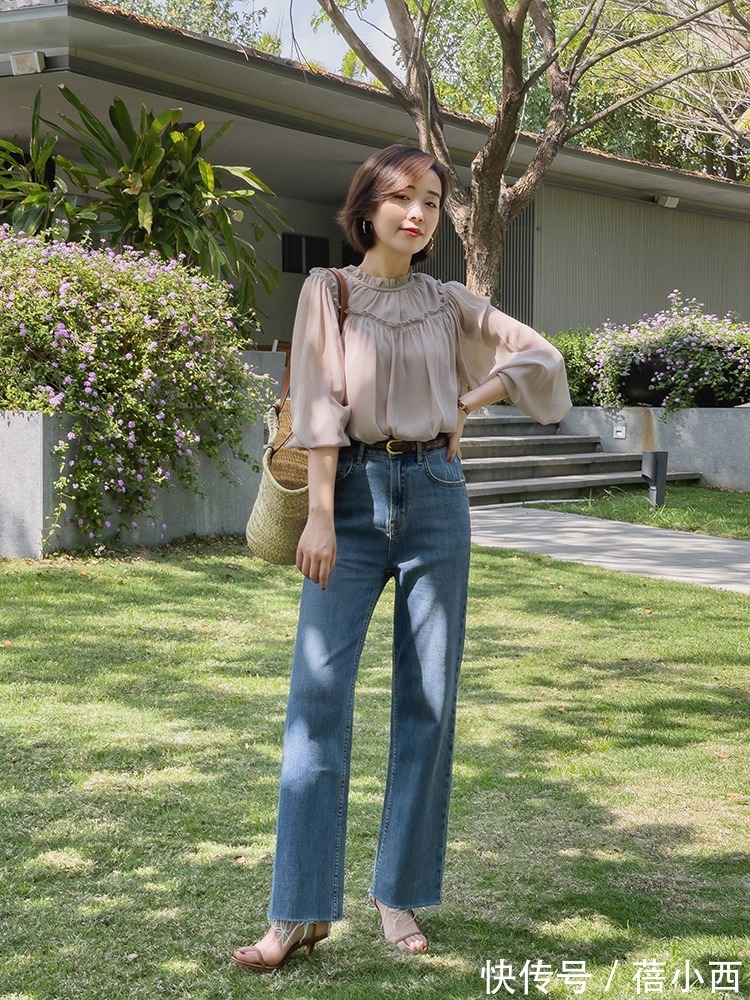 小个子|收起半身裙!今秋有品位的女人都在穿“衬衫+裤子”,洋气又高级