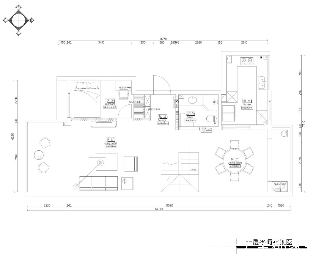 餐厅|184㎡冷灰白现代跃层，打通阳台让客餐厅扩大2倍，真香