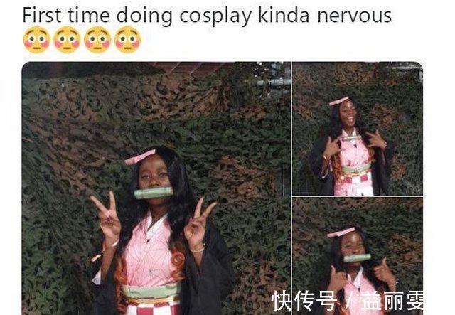 cospl黑人女孩cos祢豆子被喷,只因肤色问题,就要剥夺一个人的爱好?