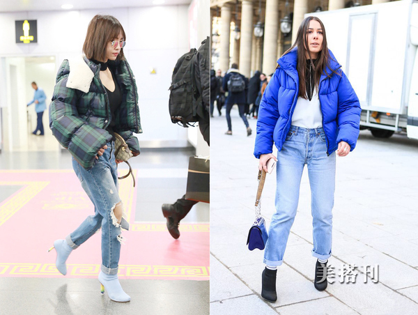 皮裤 高个矮个妹子都可以驾驭的短款羽绒服,简单穿搭气质取胜