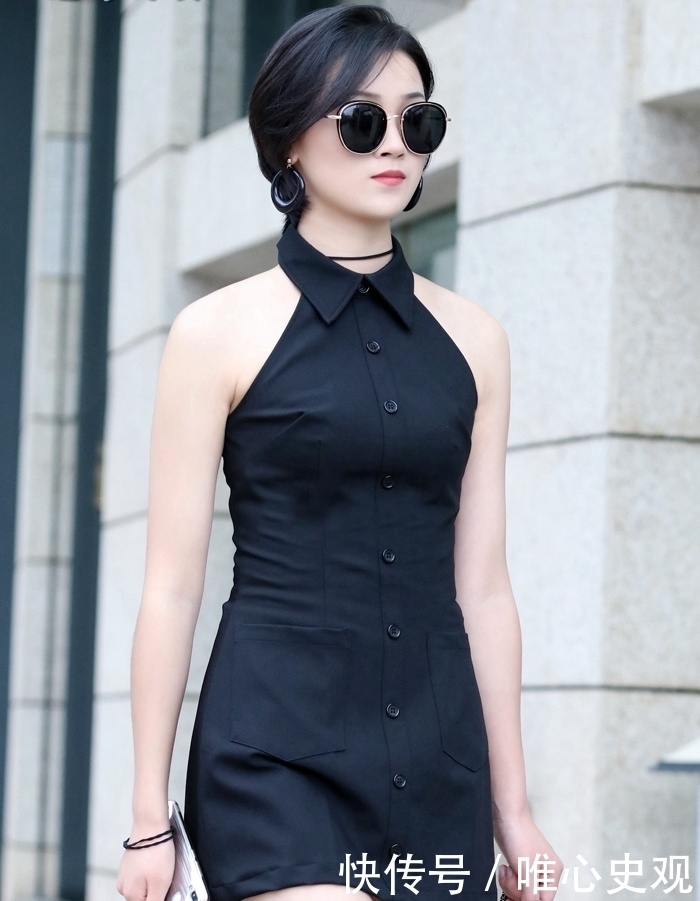 街拍:雪白的肌肤,丰腴有致的身材,性感的嘴唇,让人心动