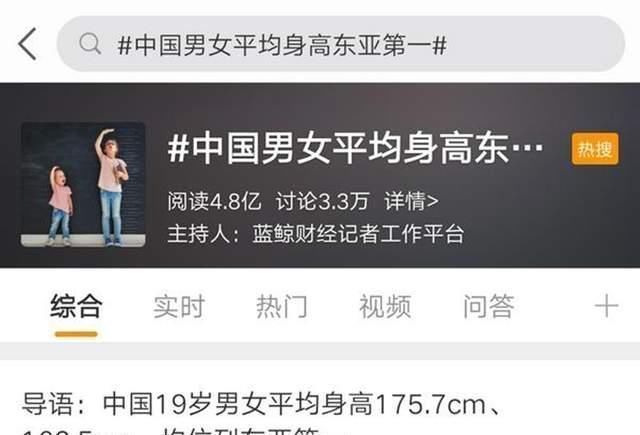 东亚|中国19岁男女平均身高超过日本、韩国,成东亚第一,你达标了吗